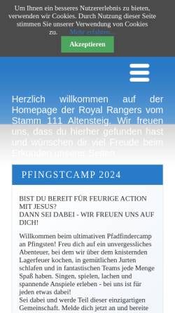 Vorschau der mobilen Webseite www.rr111.de, RR 111 - Altensteig
