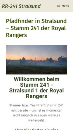 Vorschau der mobilen Webseite royal-rangers-stralsund.de, Royal Rangers Stammposten 241