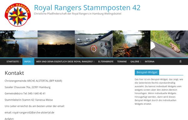 Vorschau von royal-rangers42.de, Royal Rangers Stammposten 42