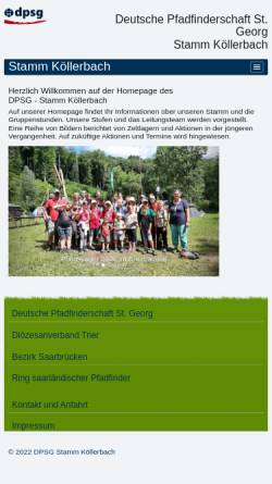 Vorschau der mobilen Webseite www.dpsg-koellerbach.de, DPSG Stamm Herz Jesu, Köllerbach