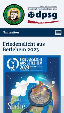 Vorschau der mobilen Webseite dpsg-uedem.de, DPSG Stamm Sankt Franziskus Uedem