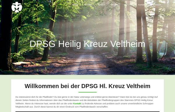Vorschau von www.pfadfinder-veltheim.de, DPSG Stamm Heilig Kreuz, Veltheim