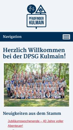 Vorschau der mobilen Webseite www.dpsg-kulmain.de, DPSG Stamm Kulmain