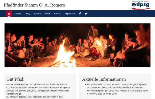 Vorschau von www.oaromero.de, DPSG Stamm O.A. Romero, München