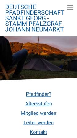 Vorschau der mobilen Webseite www.dpsg-neumarkt.de, DPSG Stamm Pfalzgraf Johann, Neumarkt