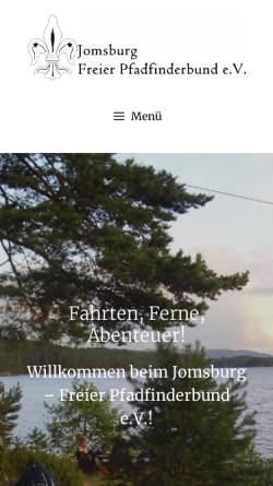 Vorschau der mobilen Webseite jomsburg.de, Jugendburg Jomsburg e.V.