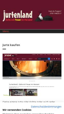 Vorschau der mobilen Webseite www.jurtenland.de, Jurtenland