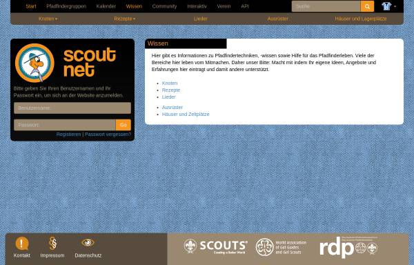 Vorschau von www.scoutnet.de, ScoutNet Deutschland