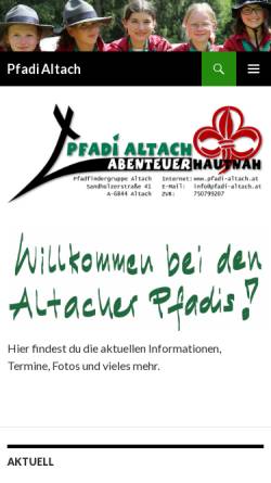Vorschau der mobilen Webseite www.pfadi-altach.at, Pfadfindergruppe Altach