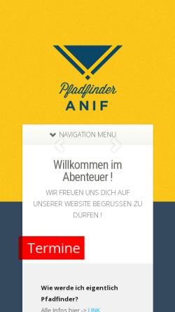 Vorschau der mobilen Webseite www.pfadfinder-anif.net, Pfadfindergruppe Anif