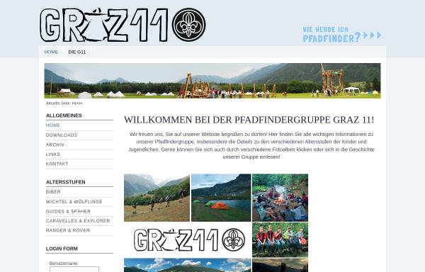 Vorschau von www.pfadfinder-graz11.at, Pfadfindergruppe Graz 11
