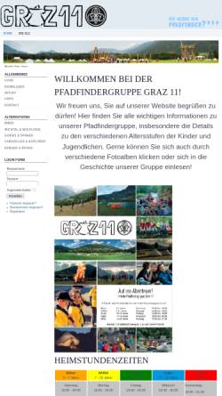 Vorschau der mobilen Webseite www.pfadfinder-graz11.at, Pfadfindergruppe Graz 11