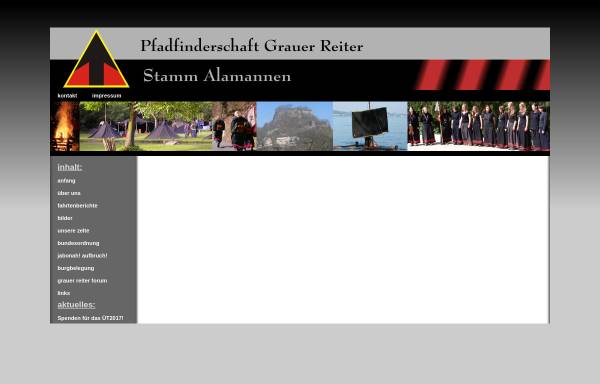 Vorschau von www.alamannen.de, Pfadfinderschaft Grauer Reiter - Stamm Alamannen