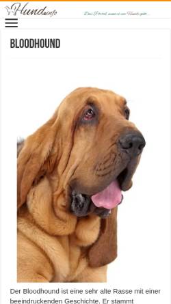 Vorschau der mobilen Webseite www.mantrailing-bloodhound.de, Mantrailing Bloodhound