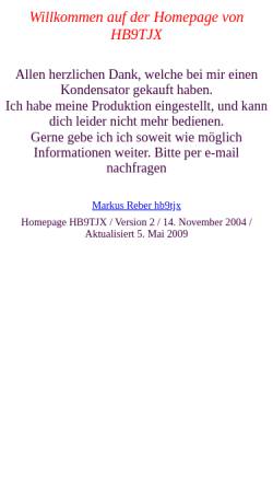 Vorschau der mobilen Webseite www.qsl.net, Markus Reber