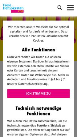 Vorschau der mobilen Webseite www.fdp.de, FDP-Bundespartei