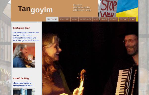 Vorschau von www.tangoyim.de, Tangoyim: Klezmer, Balkanmusik und Tango