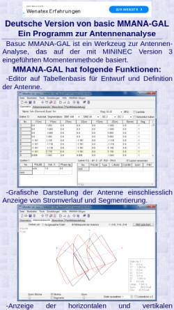 Vorschau der mobilen Webseite dl2kq.de, MMANA-GAL