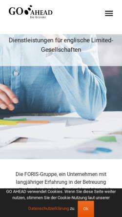 Vorschau der mobilen Webseite go-ahead.de, Go Ahead GmbH