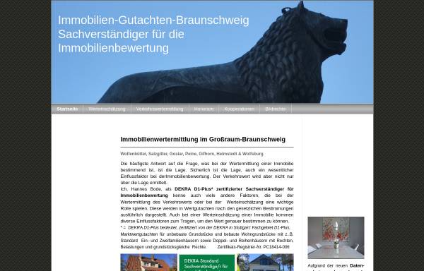 Vorschau von www.immobilien-gutachten-braunschweig.de, Immobilien Gutachten Braunschweig, Hannes Bode