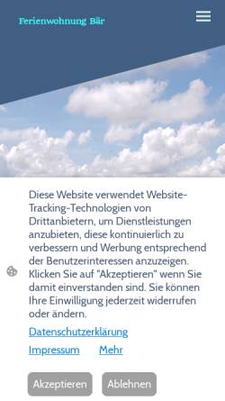 Vorschau der mobilen Webseite www.ferienwohnung-baer.de, Ferienwohnung Bär