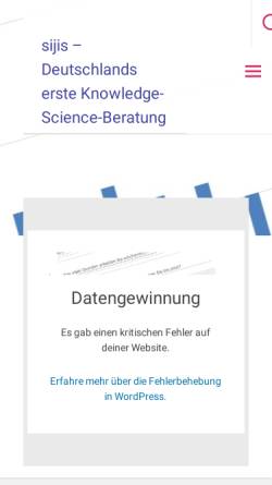 Vorschau der mobilen Webseite www.sijis.de, Sijis Unternehmensberatung Duisburg