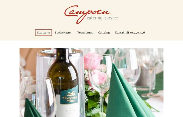 Vorschau von www.campsen-partyservice.com, Campsen Catering-Service