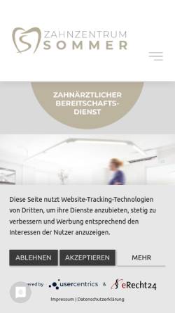 Vorschau der mobilen Webseite www.sommerundsommer.de, Dres. Birgit und Norbert Sommer