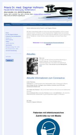 Vorschau der mobilen Webseite www.dr-hofmann-ergolding.de, Hofmann, Dr. med. Dagmar