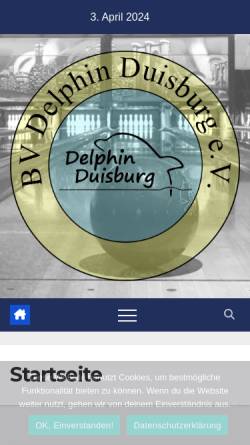 Vorschau der mobilen Webseite www.delphin-duisburg.de, BV Delphin Duisburg e.V.
