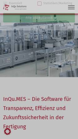 Vorschau der mobilen Webseite www.inqu.de, InQu Informatics GmbH