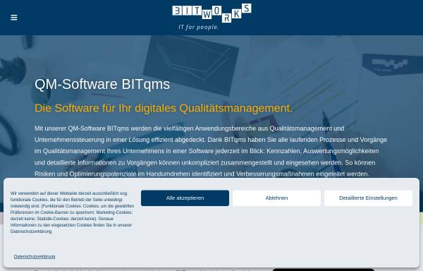 Vorschau von www.bitqms.de, BITqms von Bitworks EDV-Dienstleistungs-GmbH