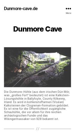 Vorschau der mobilen Webseite www.dunmore-cave.de, Dunmore Cave