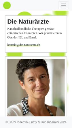 Vorschau der mobilen Webseite xn--die-naturrzte-jfb.ch, Praxis Rehhag