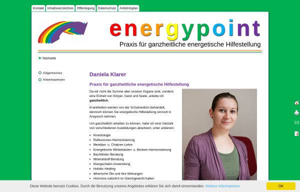Vorschau von www.energetische-arbeit.at, Energypoint - Praxis für ganzheitliche energetische Hilfestellung