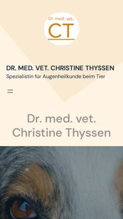 Vorschau der mobilen Webseite www.drthyssen.com, Dr. med. vet. Christine Thyssen