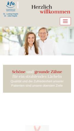 Vorschau der mobilen Webseite www.hegele-kfo.de, Dr. Ludwig Hegele, Fachzahnarzt für Kieferorthopädie