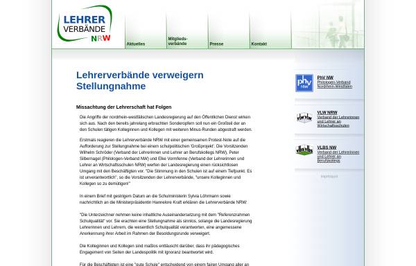 Vorschau von www.lnrw.de, Lehrerverbände NRW (LNRW)