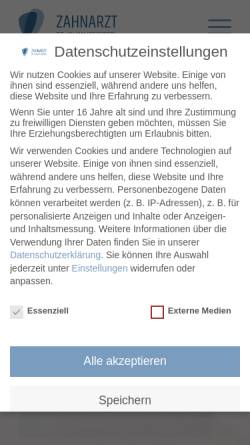 Vorschau der mobilen Webseite www.zahnarzt-roethenbach.de, Dr. W. Bickel und Dr. K. Weinzierl