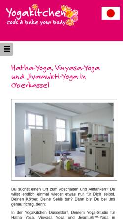 Vorschau der mobilen Webseite www.yogakitchen-duesseldorf.de, Yogakitchen