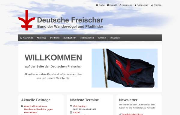 Vorschau von www.deutsche-freischar.de, Deutsche Freischar