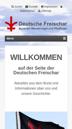 Vorschau der mobilen Webseite www.deutsche-freischar.de, Deutsche Freischar