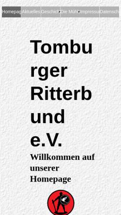 Vorschau der mobilen Webseite www.tomburger.de, Tomburger Ritterbund