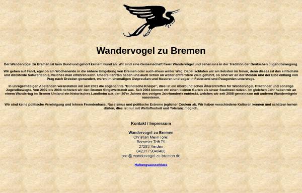 Vorschau von www.wandervogel-zu-bremen.de, Wandervogel zu Bremen