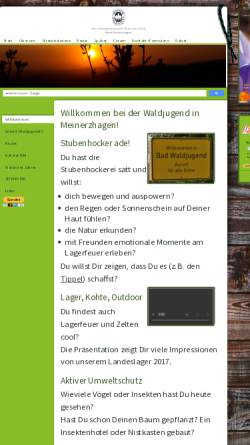 Vorschau der mobilen Webseite www.waldjugend-meinerzhagen.de, Deutsche Waldjugend - Meinerzhagen (Sauerland)