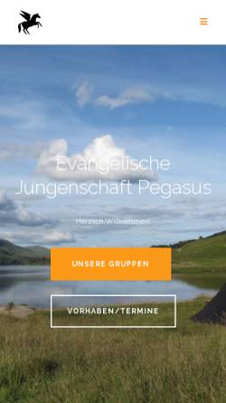 Vorschau der mobilen Webseite www.ejpegasus.de, Evangelische Jungenschaft Pegasus Berlin