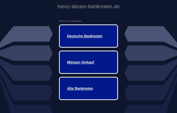 Vorschau von www.heinz-abram-banknoten.de, Heinz Abram & Partner GbR