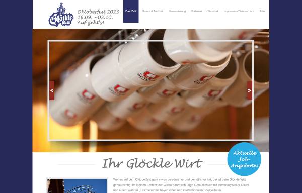 Vorschau von www.gloeckle-wirt.de, Glöckle Wirt Oktoberfestbetrieb - Stephanie Rollwagen, Michael und Hanns-Werner Glöckle