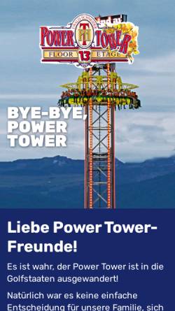 Vorschau der mobilen Webseite www.powertower2.de, Power Tower - Schneider + Co. OHG