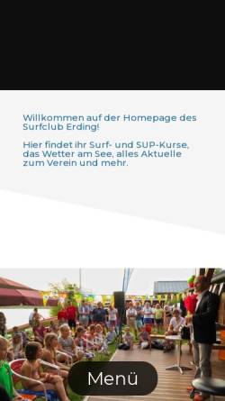 Vorschau der mobilen Webseite www.surfclub-erding.de, Erdinger Surfclub e.V.